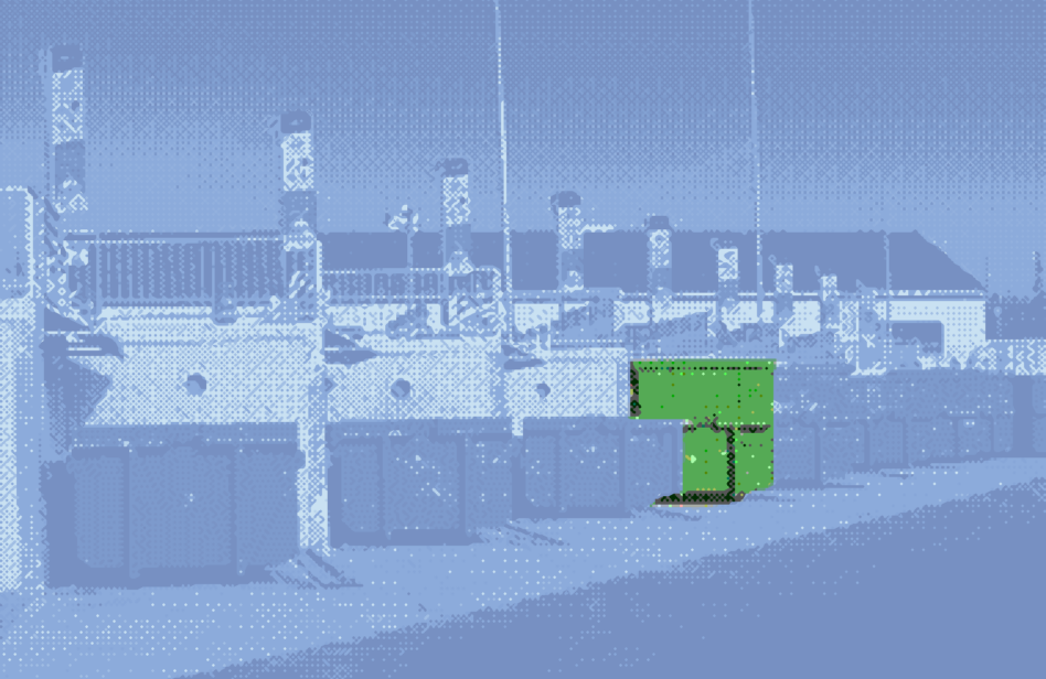 Benne dans une déchèterie