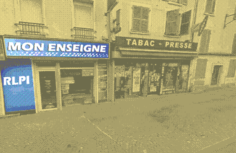 Commerce avec une enseigne personnalisée