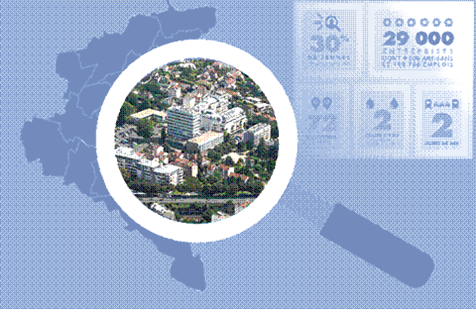 Carte donnees du territoire de Grand Paris Grand Est avec une loupe sur les chiffres du territoire
