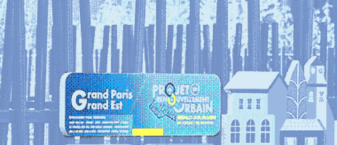 Pancarte de Grand Paris Grand Est signalant un projet de renouvellement urbain