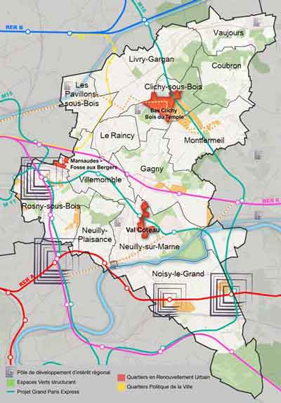 Carte du territoire NPNRU 