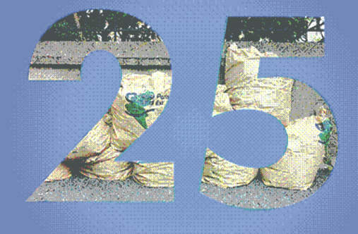 Sacs de déchets et le nombre 25 - Agrandir l'image, fenêtre modale